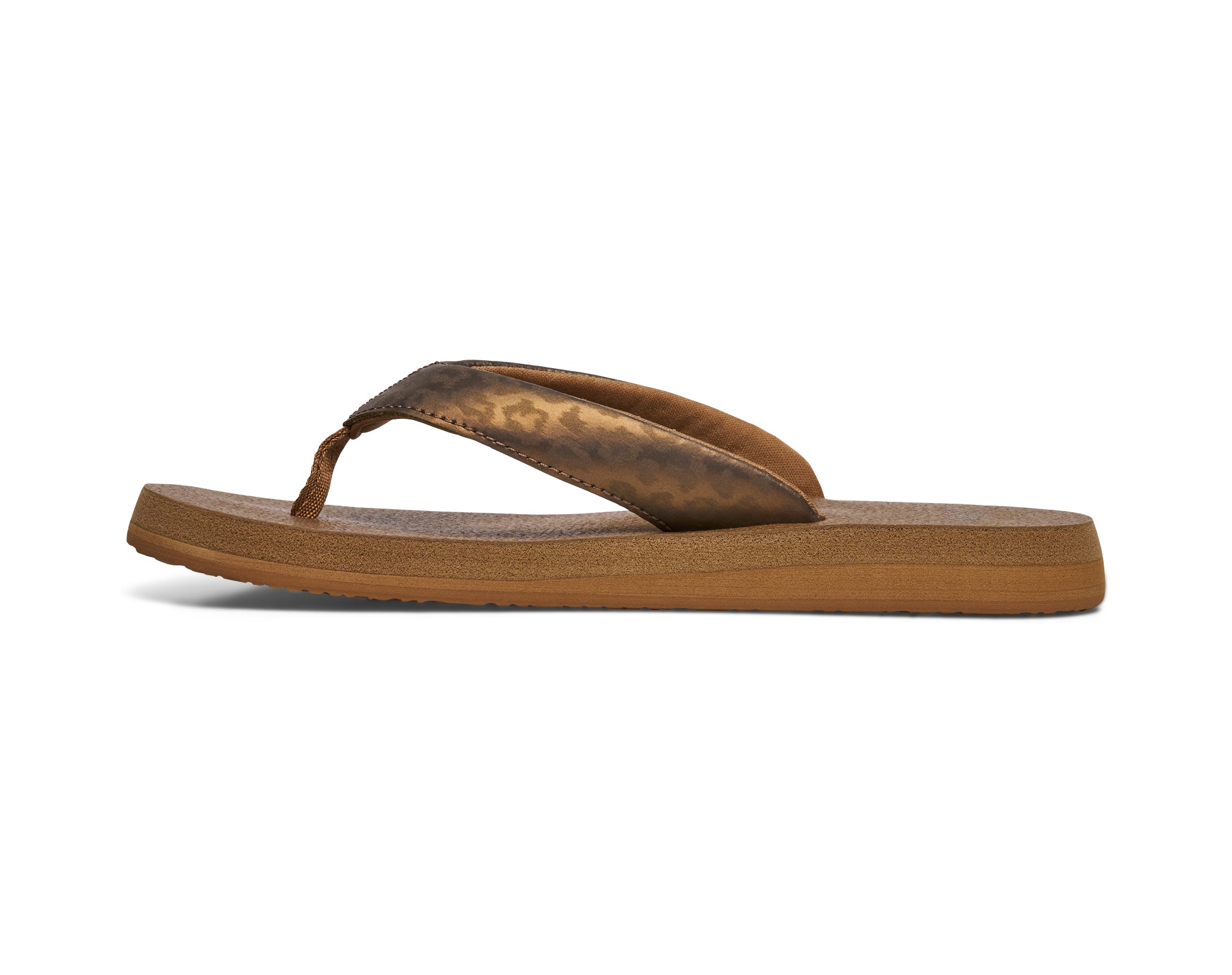 Sanuk Yoga Mat II Leather sandali donna bronze leopard
