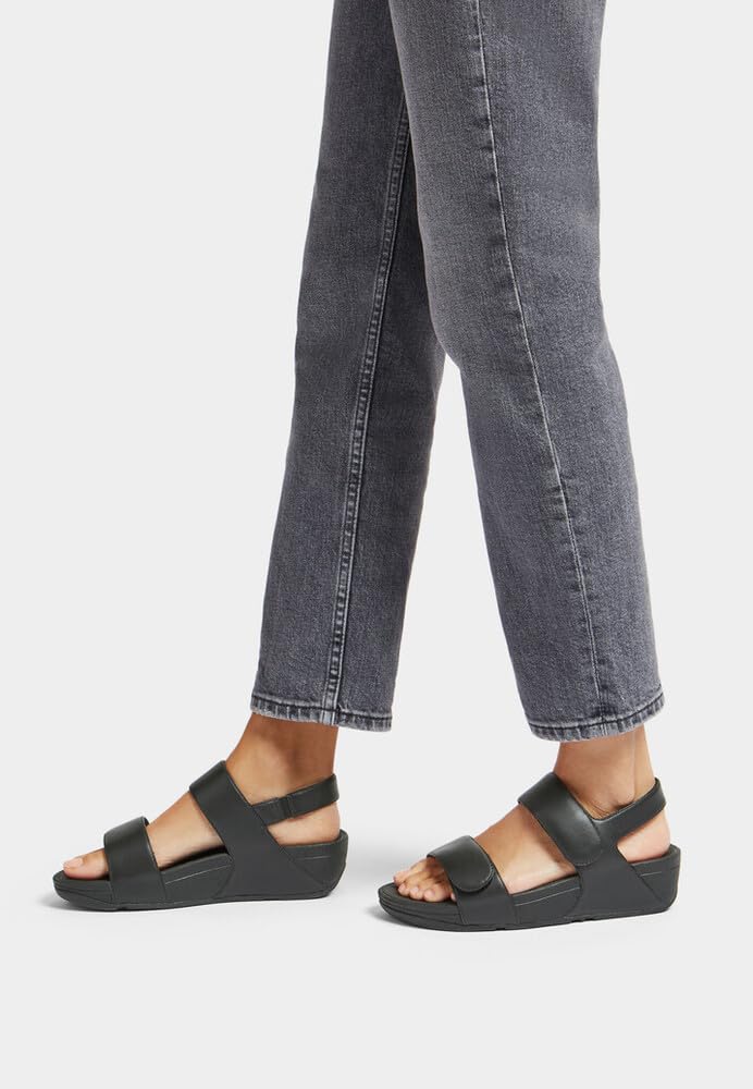 FitFlop Lulu Sandali Donna Neri in Pelle Regolabili