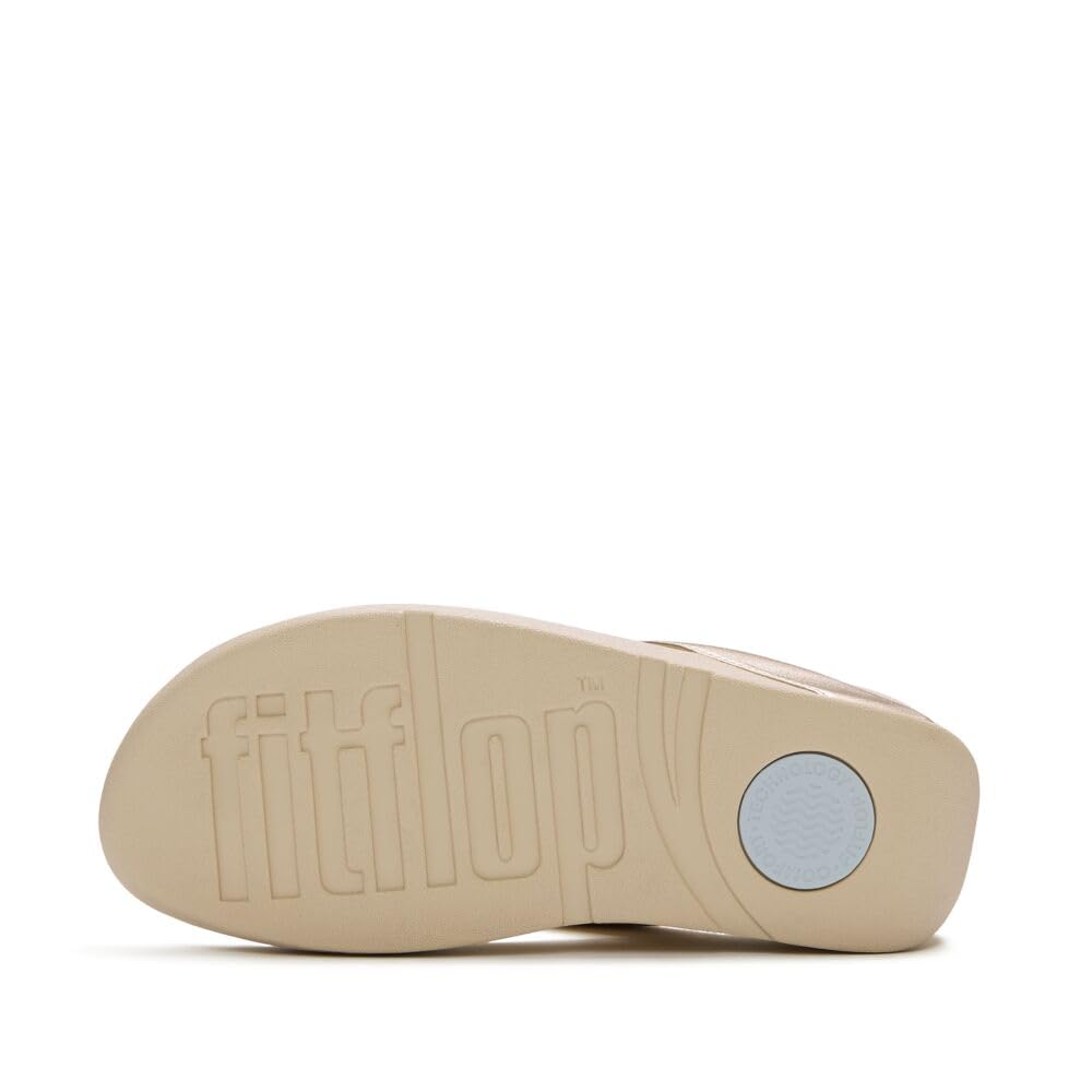 FitFlop Flowrise Metallic Adornment Toe-Post sandali donna oro rosa