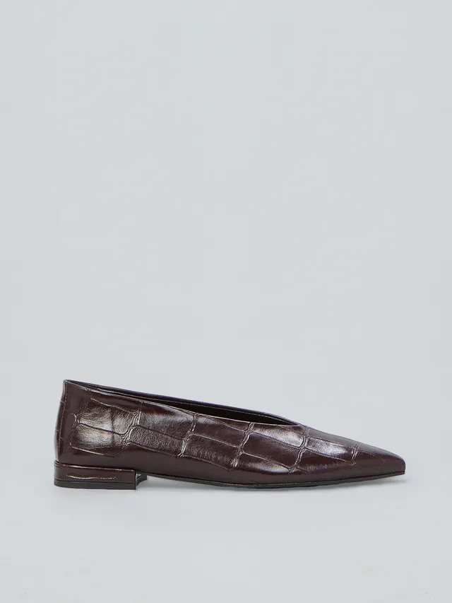 Ovyè Ballerine stampa cocco ecopelle moro tacco 2 cm 38