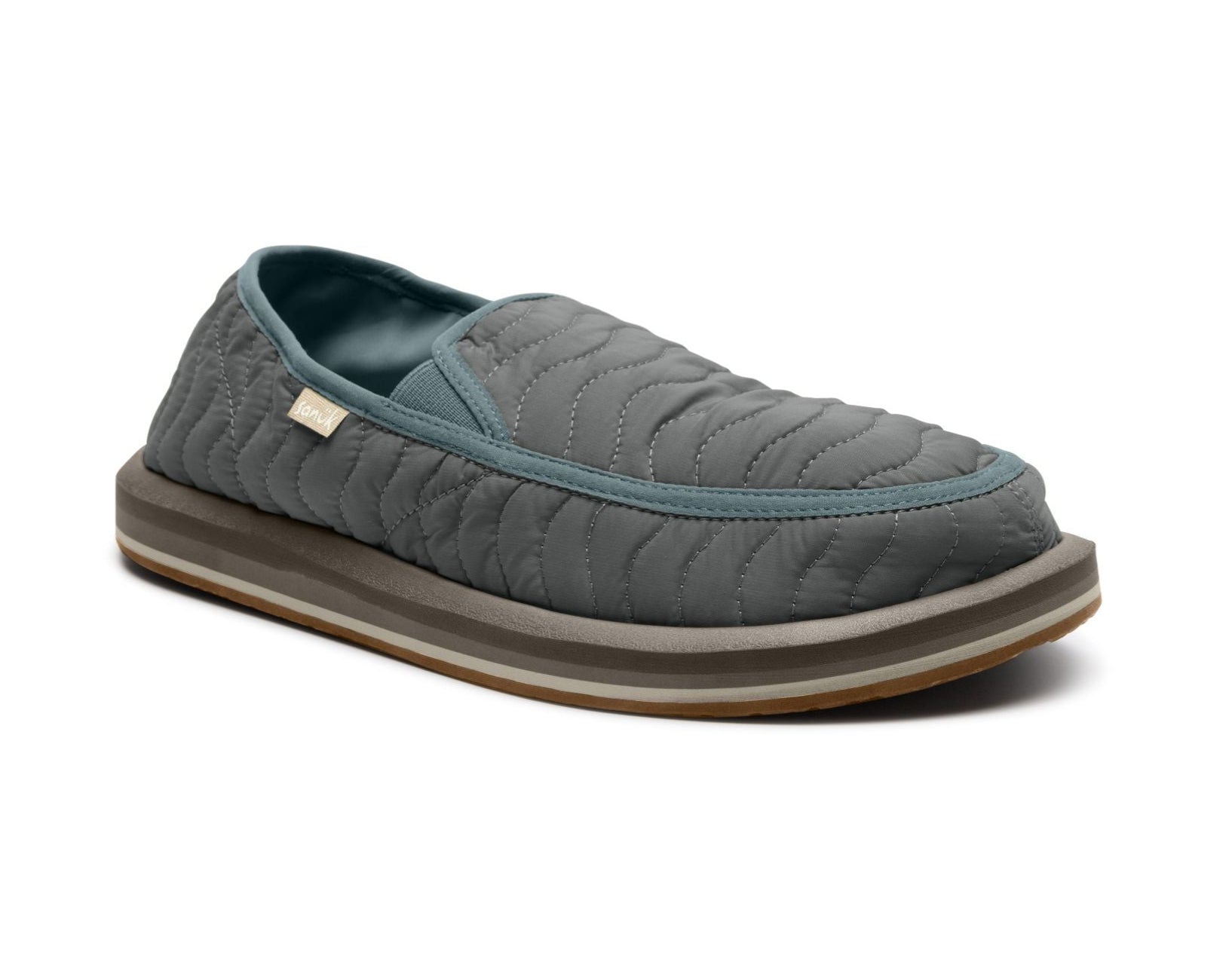 Sanuk Donny Quilted mocassini uomo neri tela trapuntata