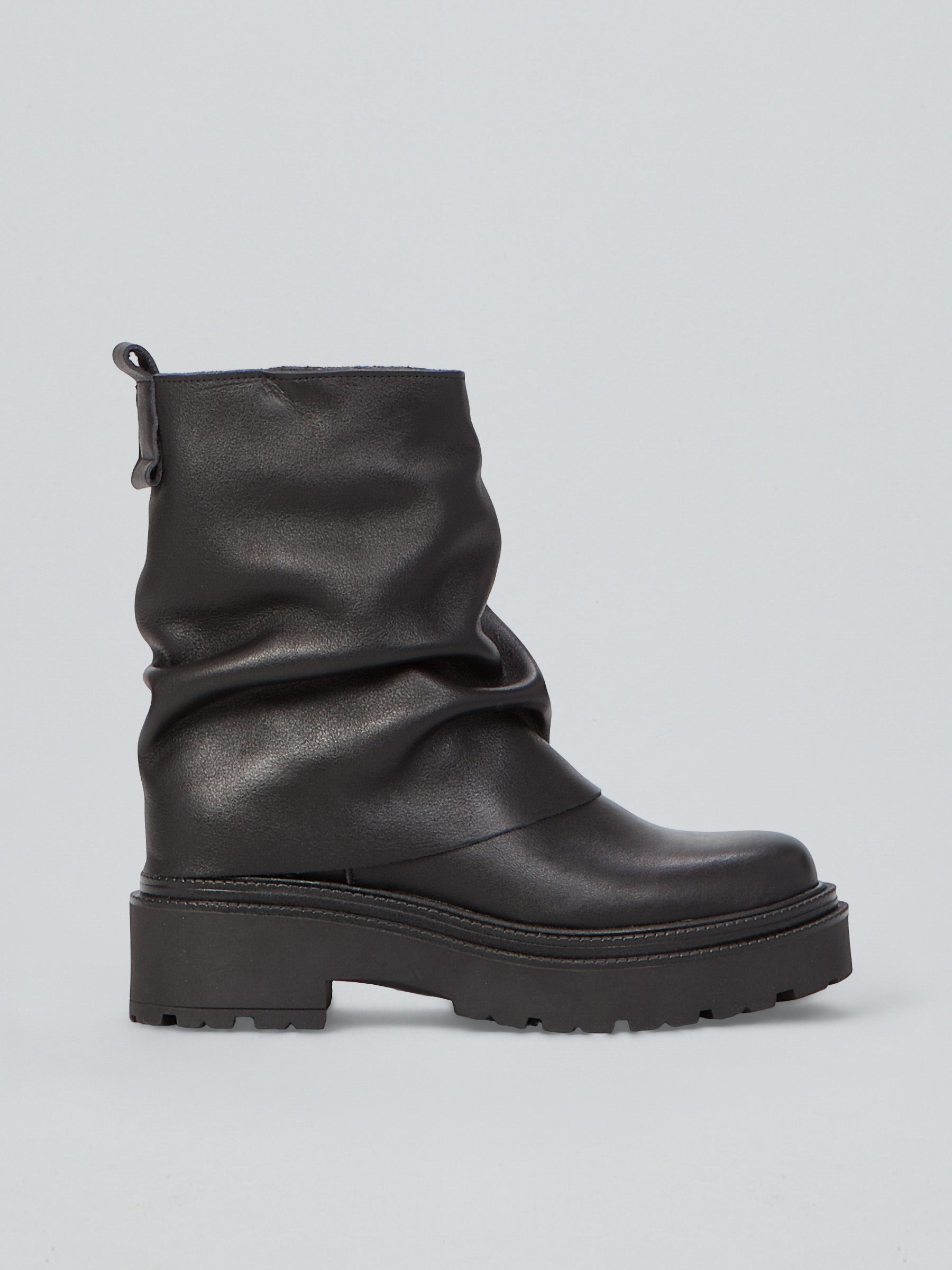 Ovyè Stivali con tacco stivaletti pelle stivaletti neri tacco 5 cm