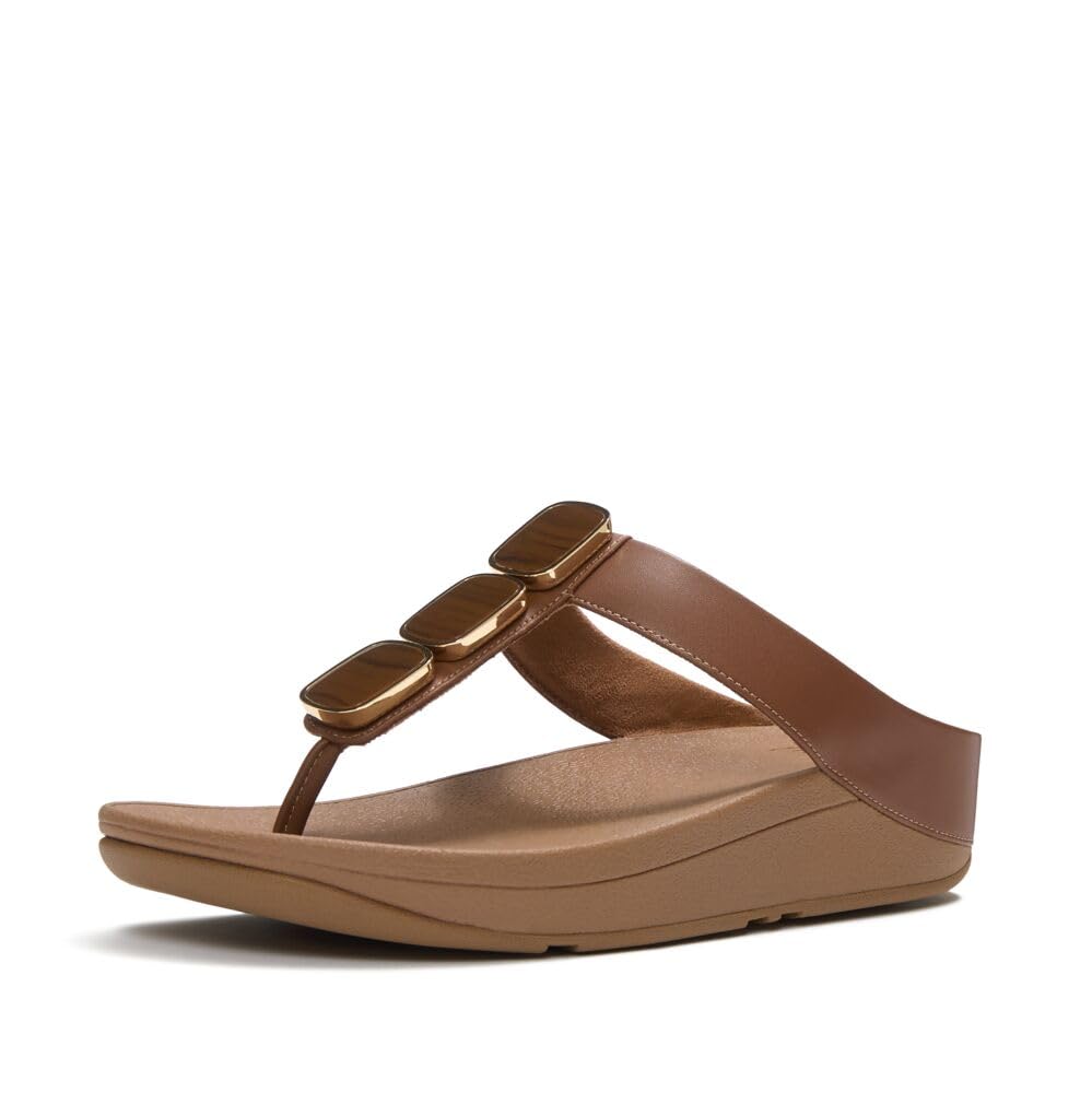 FitFlop Lulu Glossy Button Sandali Donna 39 EU Nero Comodi