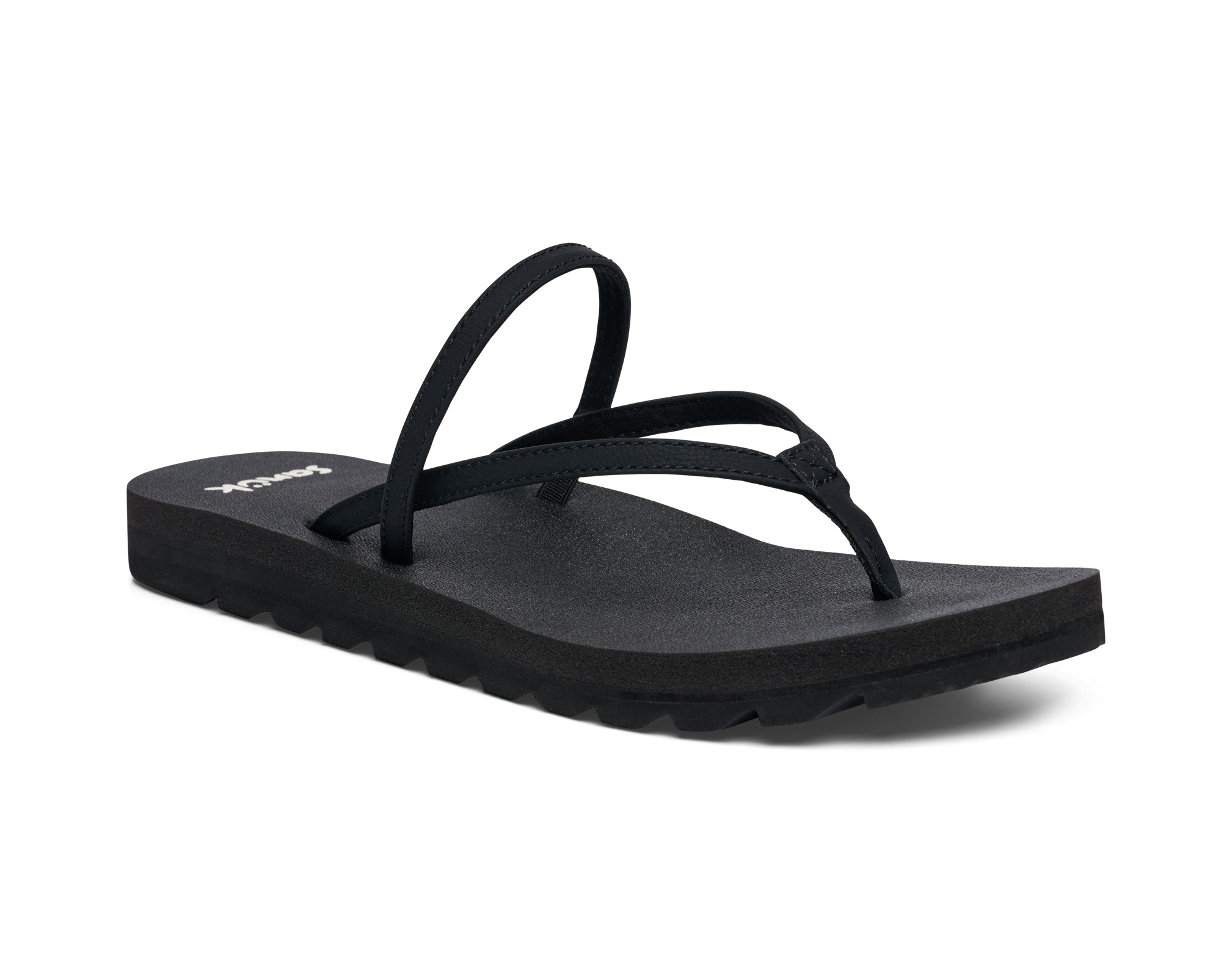 Sanuk Yoga Strappy sandali neri suola yoga mat