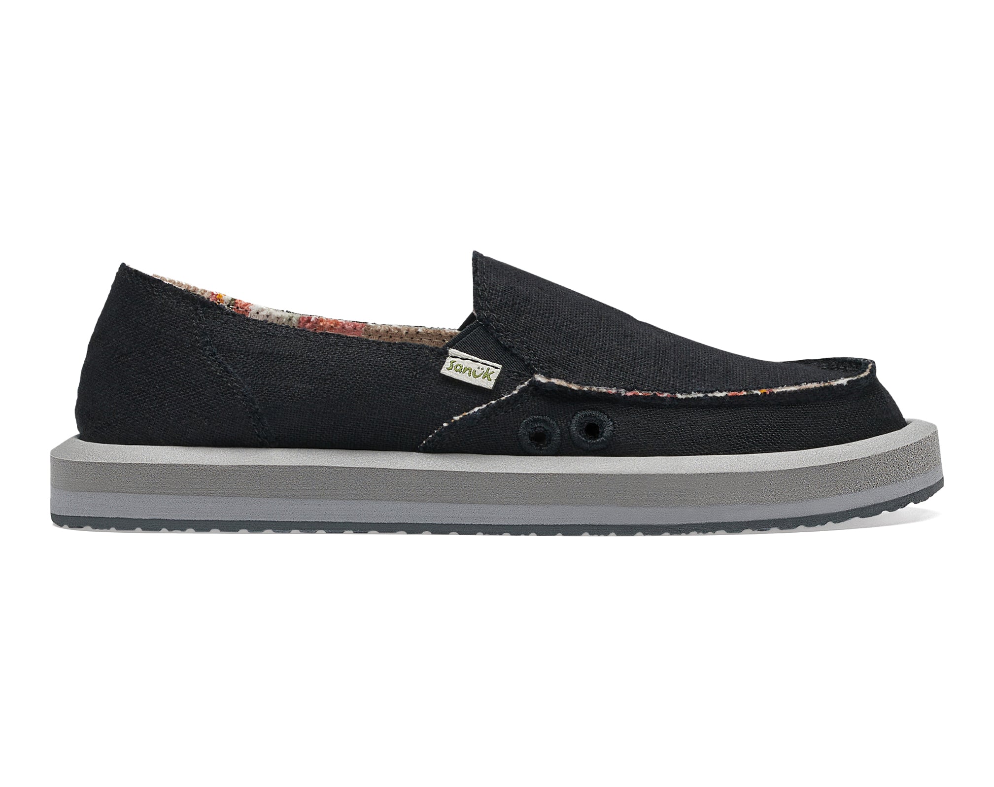 Sanuk Donna ST Hemp Slip-On Donna Nero Canapa