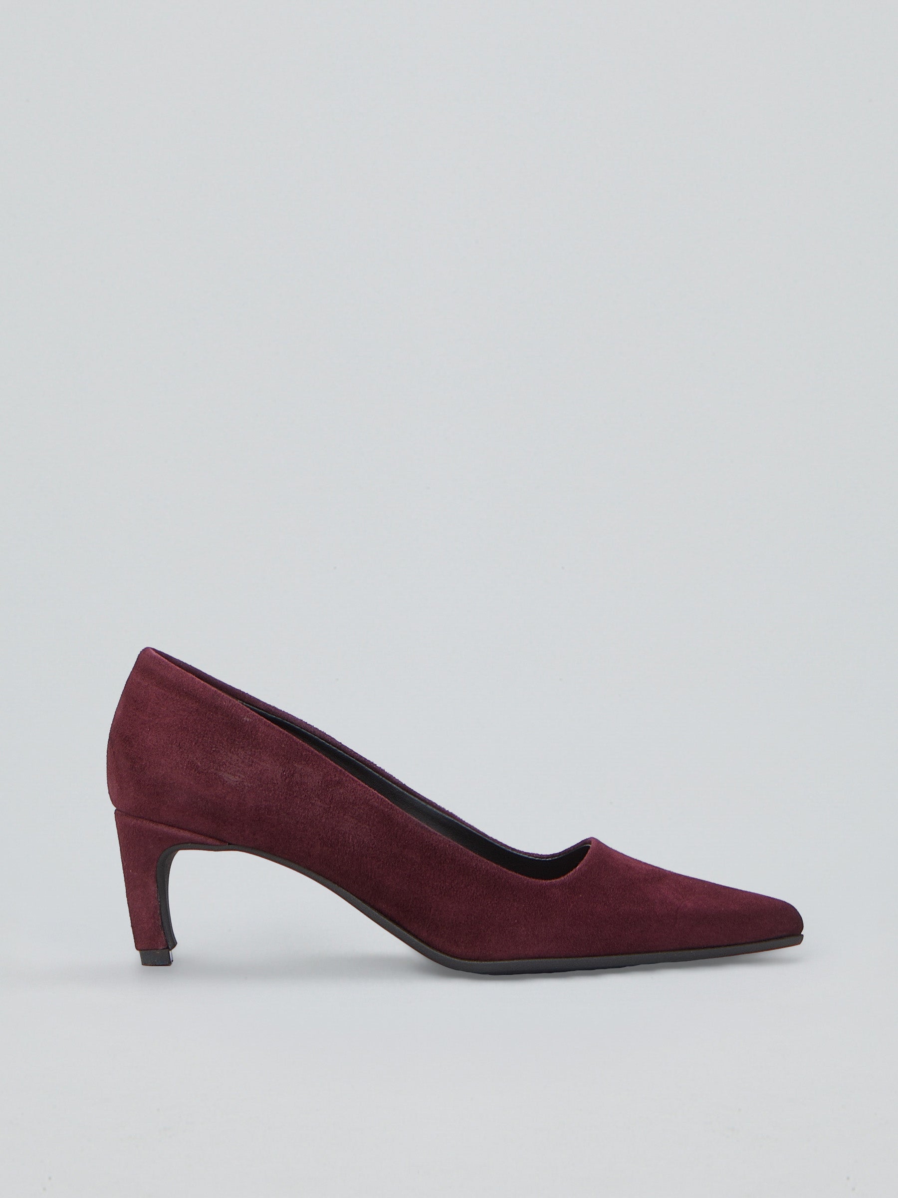 Ovyè Décolleté in Camoscio Vino Tacco 7 cm
