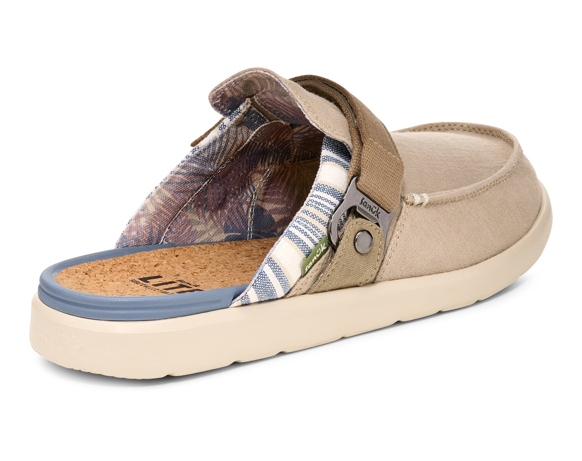 Sanuk Happy Hour Lite Resort slip-on uomo Taupe vegan
