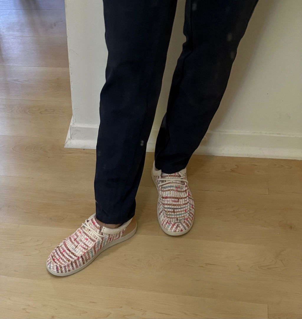 Sanuk Shaka Lite 2 Watercolor scarpe donna pink gold pelle