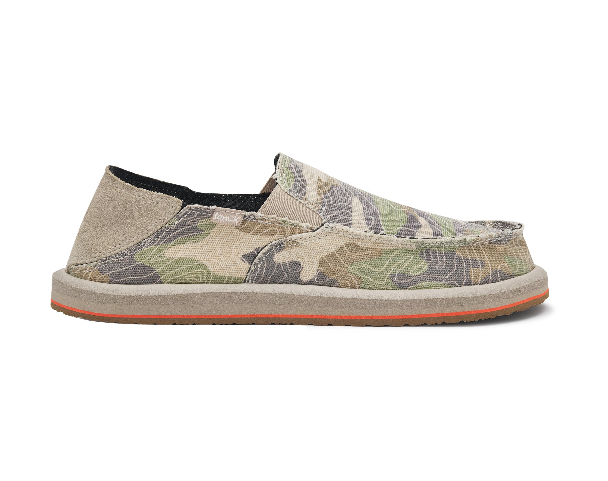 Sanuk Donny Novelty scarpe uomo slip-on tela cotone
