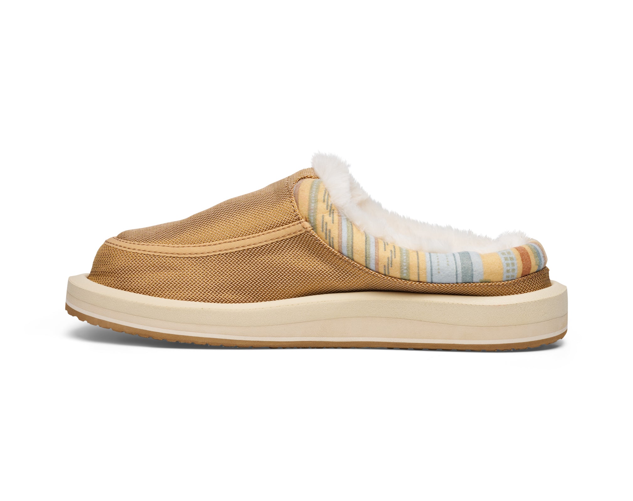 Sanuk Donna Cozy pantofole donna Tan pelliccia sintetica