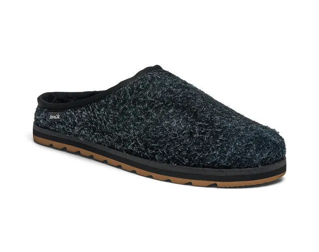 Sanuk Yoga Cloud Lounger Leather pantofola uomo nero suede