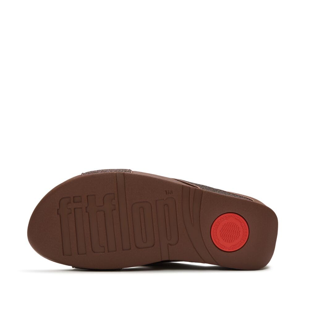FitFlop Lulu Glitterdust Slides Ciabatte Platino 39 EU