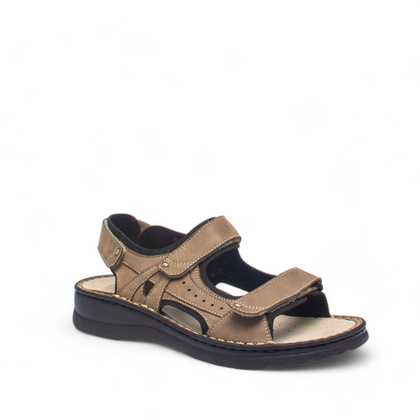 Cinzia Soft Pianella Uomo Pelle Taupe Fondo Gomma
