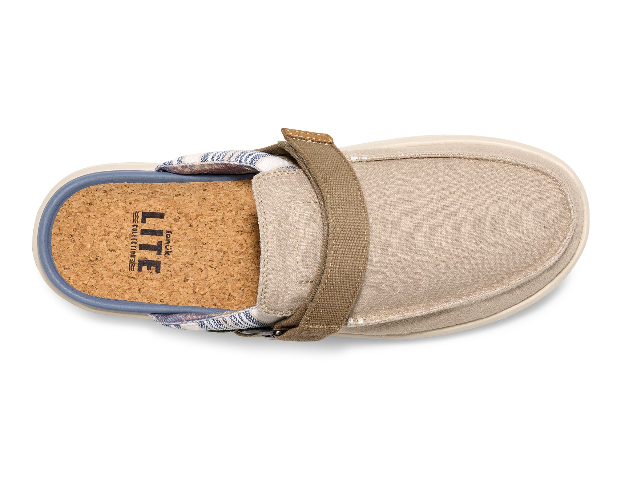Sanuk Happy Hour Lite Resort slip-on uomo Taupe vegan