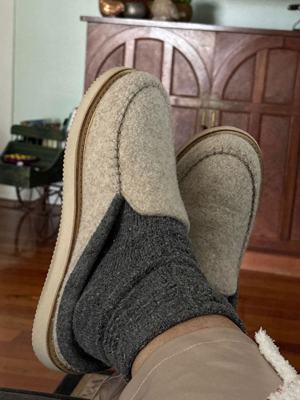 Sanuk Cozy Vibe Slipper Sm Wool pantofole donna charcoal lana
