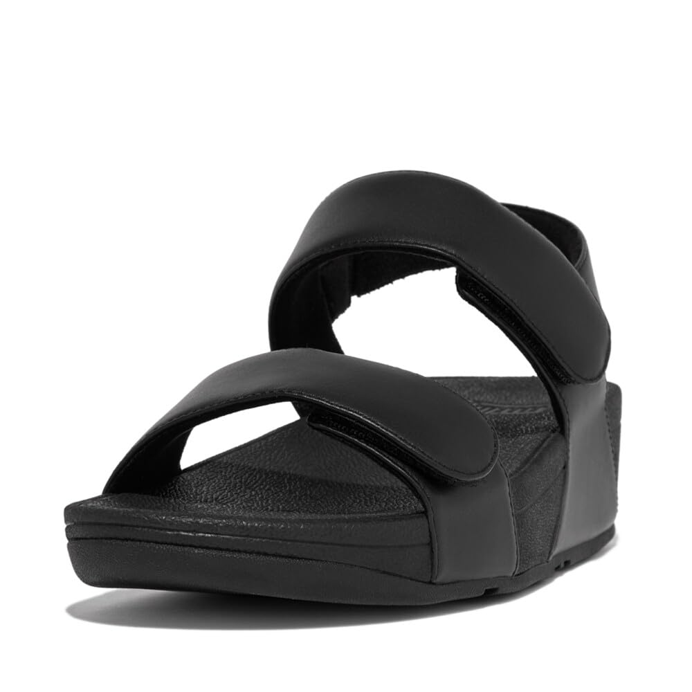 FitFlop Lulu Sandali Donna Neri in Pelle Regolabili