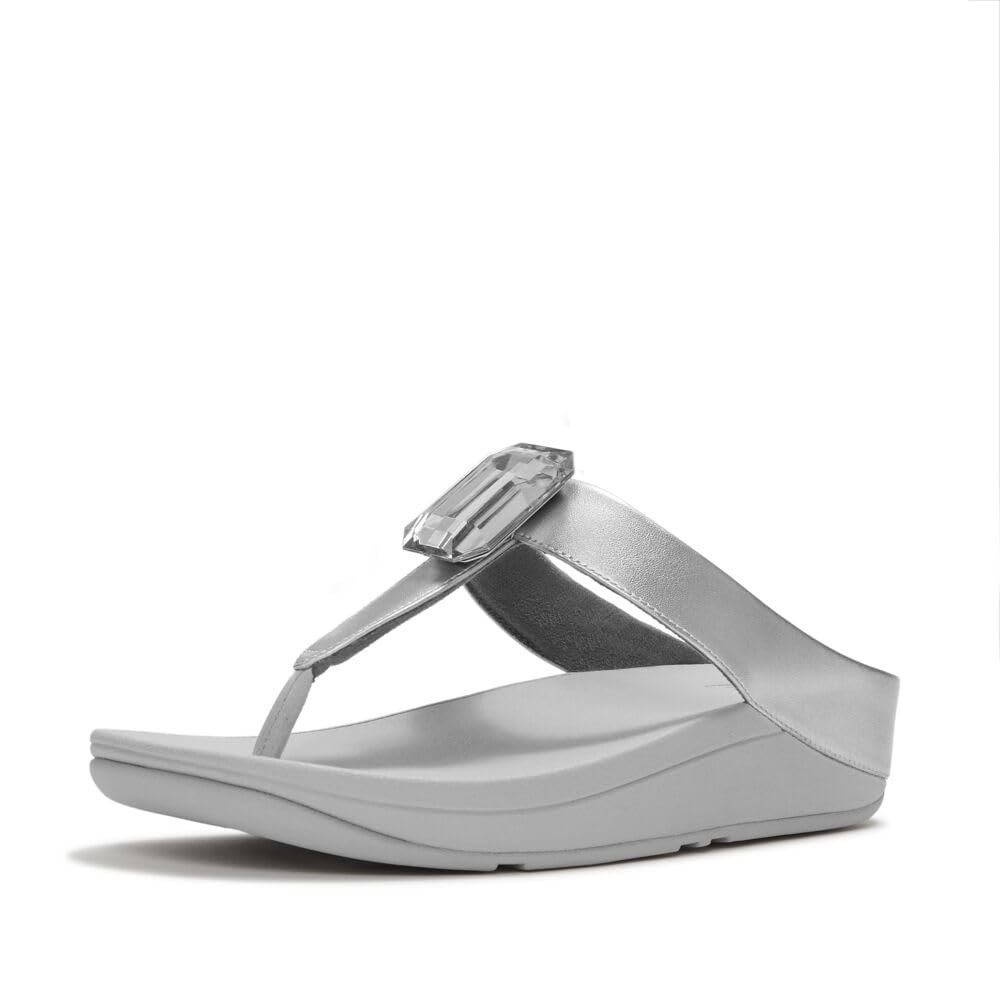 FitFlop Fino Crystal Prism sandali donna infradito 39 argento