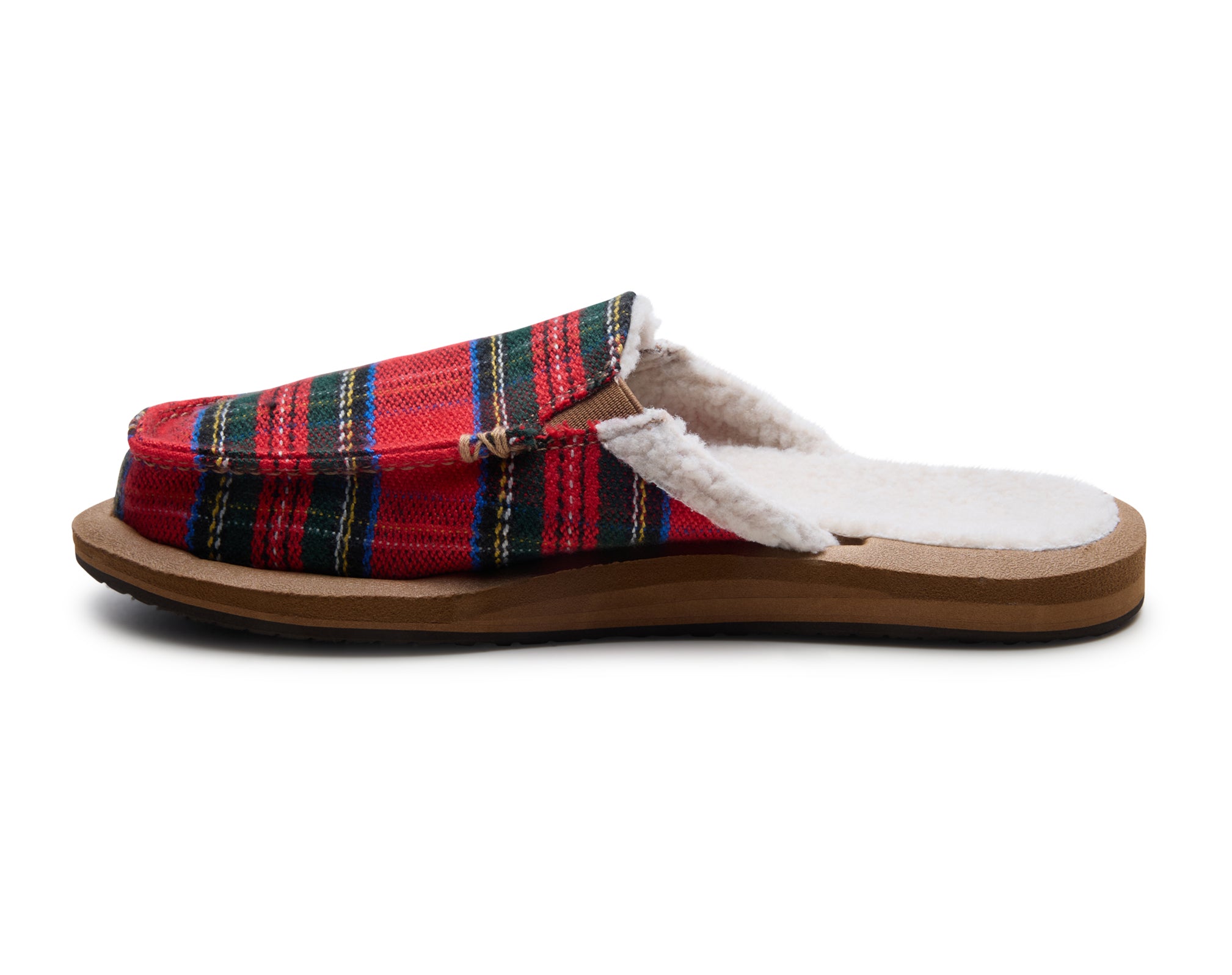Sanuk You Got My Back St Plaid Chill mules Crimson