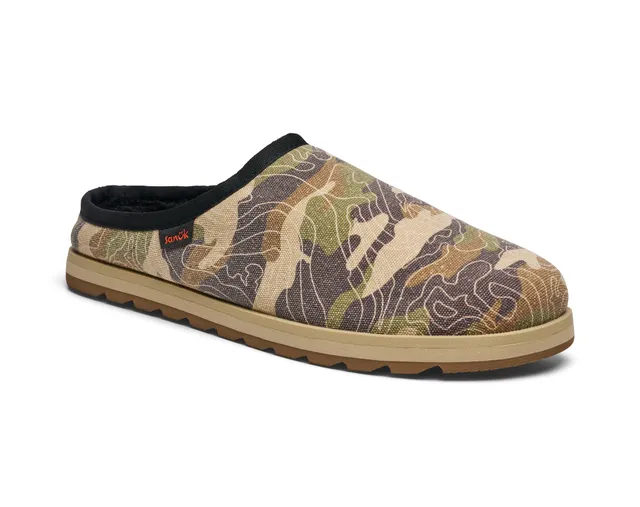 Sanuk Yoga Cloud Lounger Pantofole Uomo Camoscio Nero