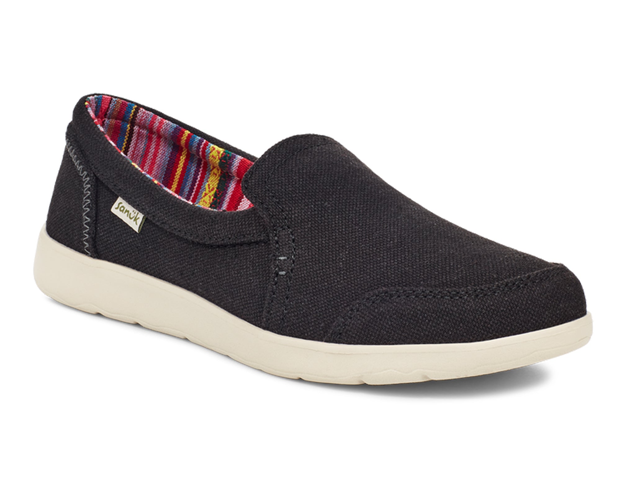 Sanuk Sidewalk Surfer Lite 2 Slip-On Donna Nero Leggere