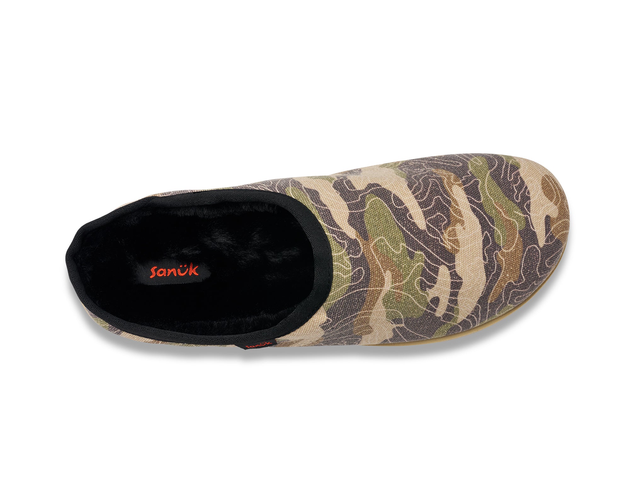 Sanuk Yoga Cloud Lounger Pantofole Uomo Camoscio Nero