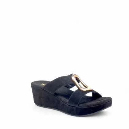 Cinzia Soft Sandali Donna Pelle Fondo Gomma Neri