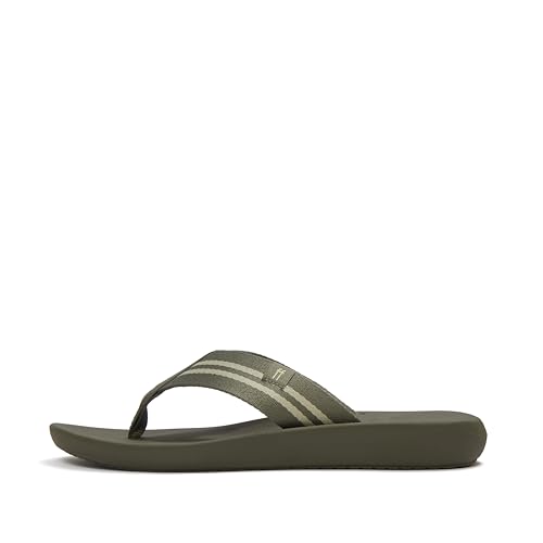 FitFlop iQushion Two-Stripe Infradito Uomo 43 EU Nero Carbone