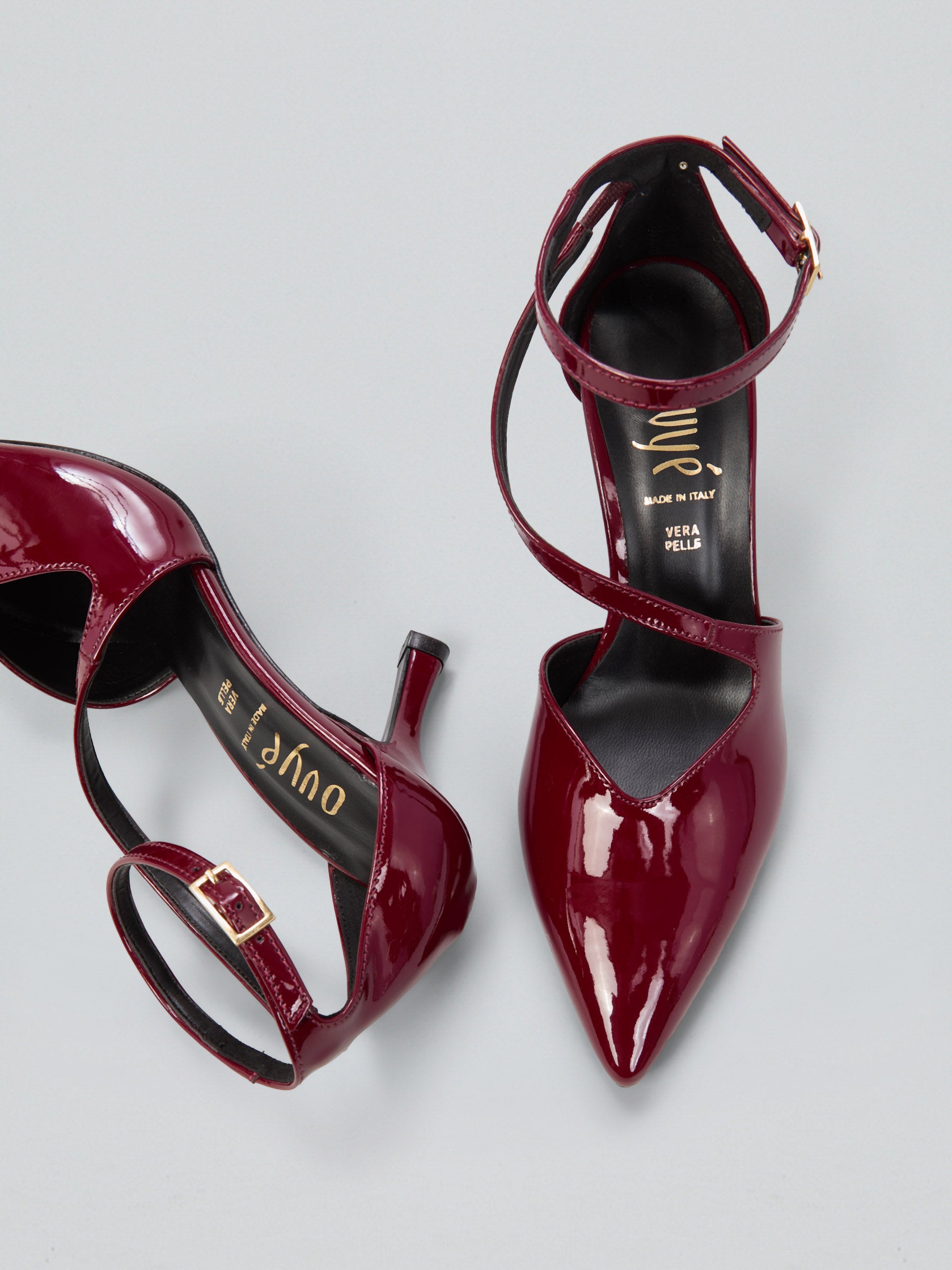 Ovyè Décolleté e Slingback Décolleté vernice bordo