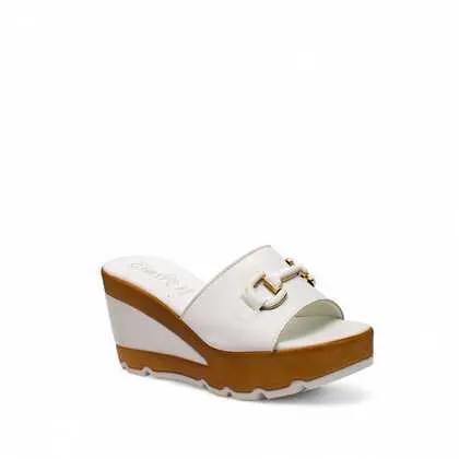 Cinzia Soft Sandali Cuoio Scarpe Donna Pelle Zeppa Scalzata