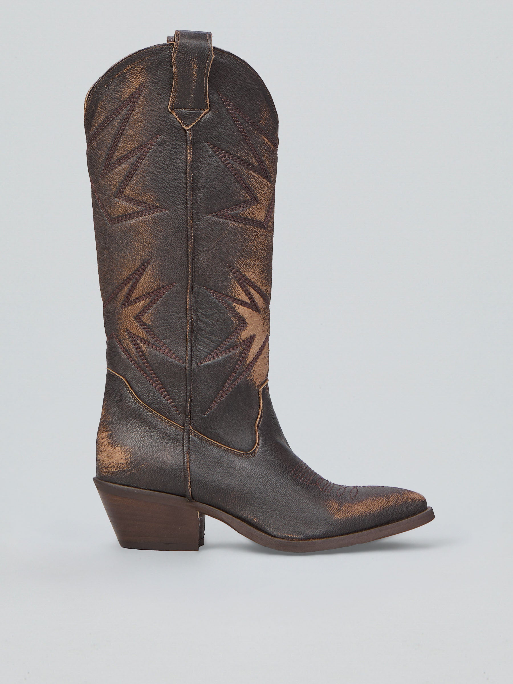 Ovyè Texani in Pelle Moro Vintage Ricami 38