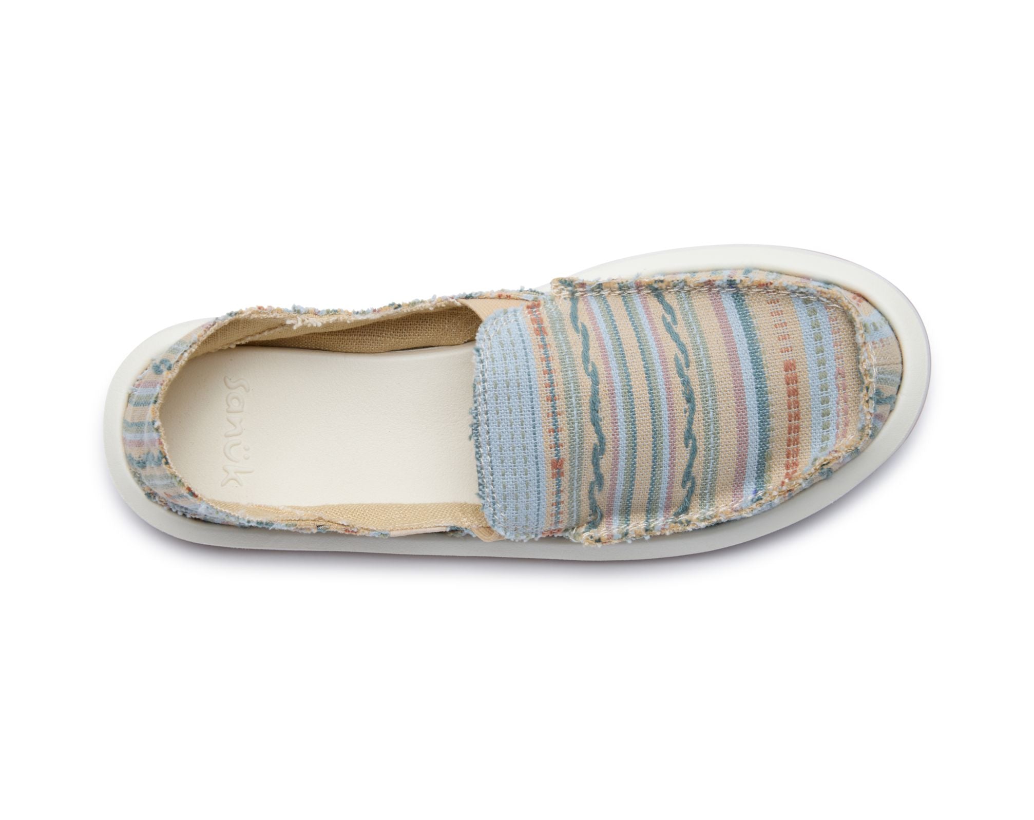 Sanuk Donna Blanket slip on donna Pearl Blue cotone