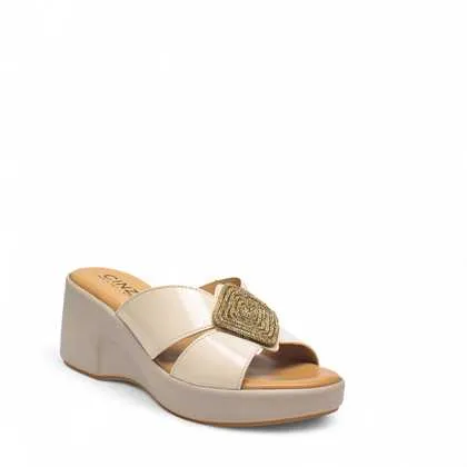 Cinzia Soft Sandali Donna Zeppa Burro Fondo Gomma