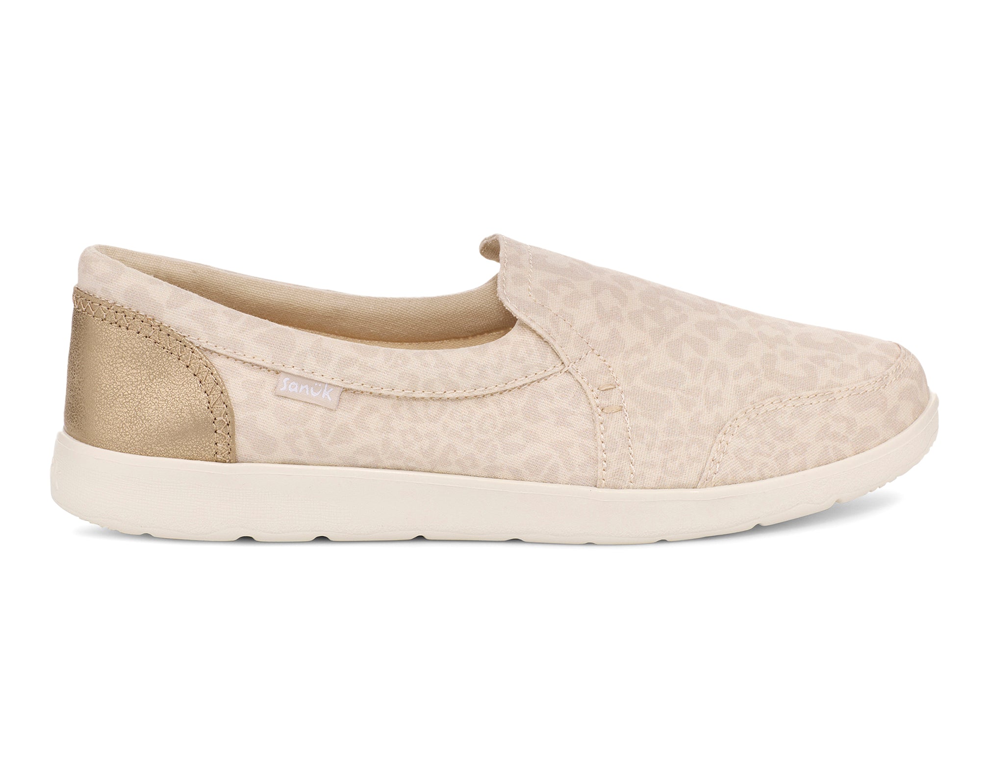 Sanuk Hangout Lite Glam slide donna Snow Leopard sughero