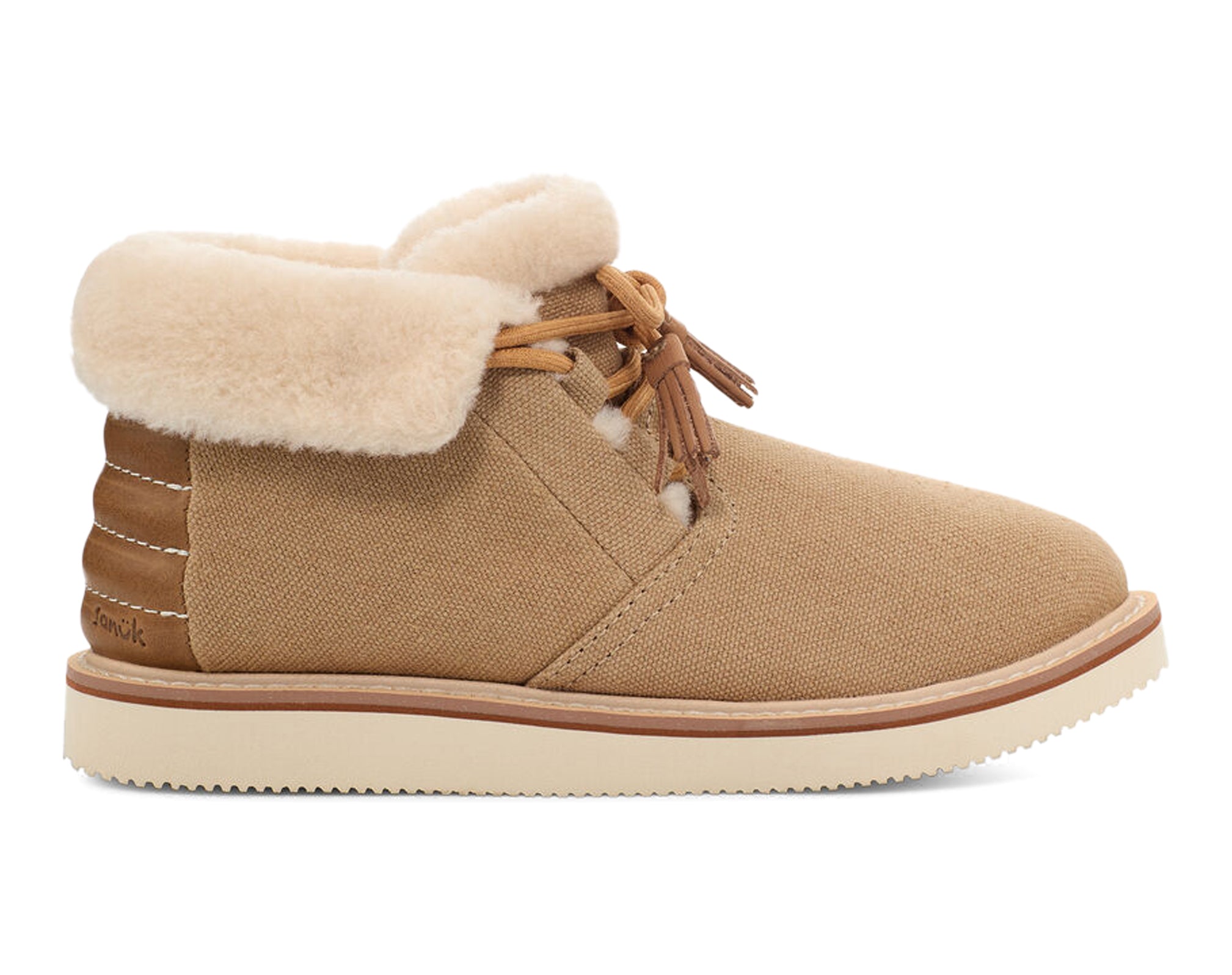 Sanuk Cozy Vibe Mid stivali donna Nero in lana
