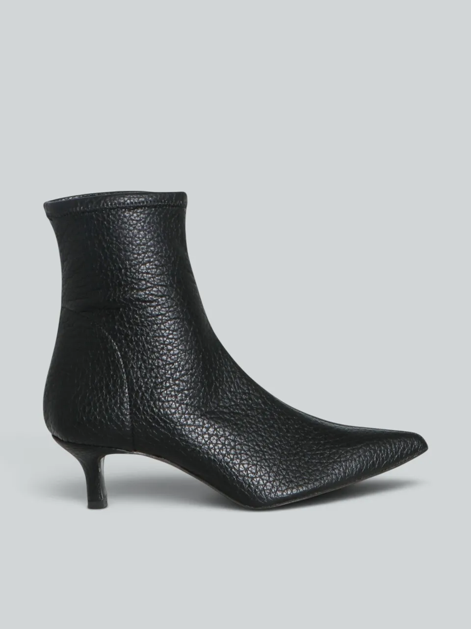 Ovyè Tronchetti tacco stretch ecopelle neri tacco 5 cm