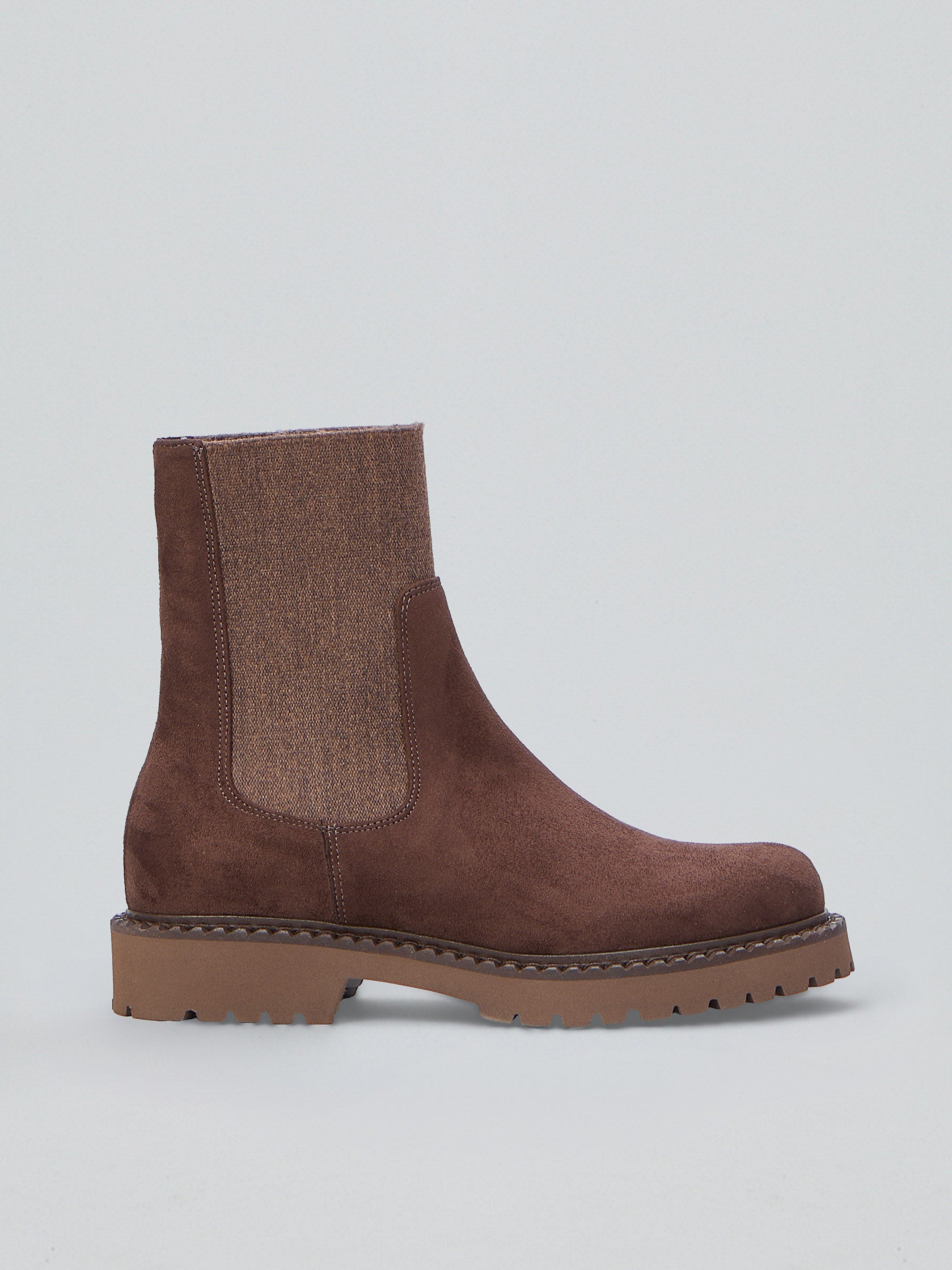 Ovyè Chelsea boot microfibra moro suola 3 cm