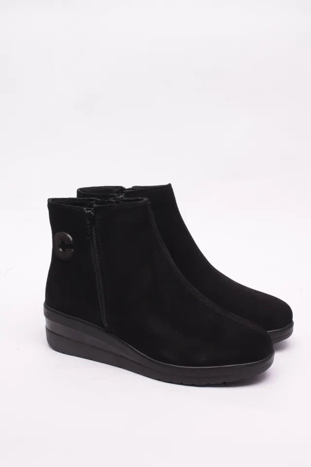 Cinzia Soft Tronchetto Donna Pelle Nero Tacco 3 cm