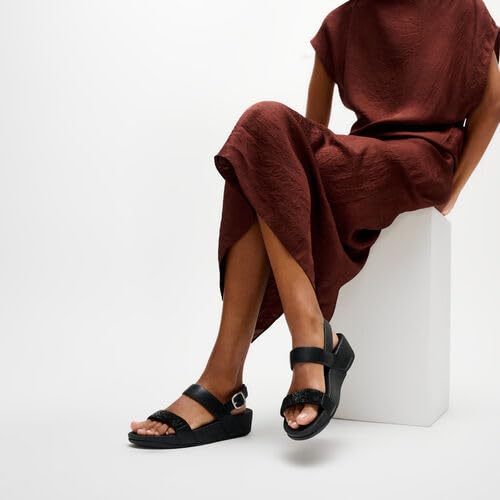 FitFlop Flowrise Crystal sandali donna strass nero