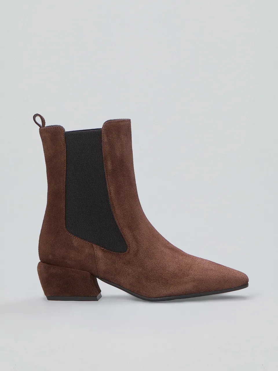 Ovyè Chelsea boot camoscio moro stivaletti 4 cm