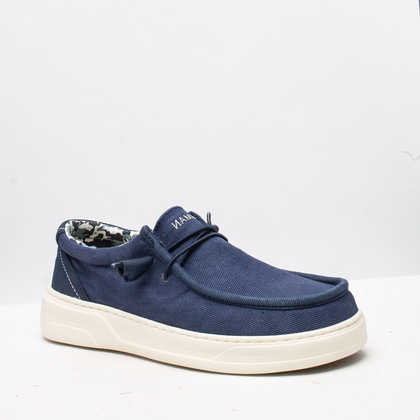 Cinzia Soft Sneakers Uomo Tessuto Navy Fondo Gomma