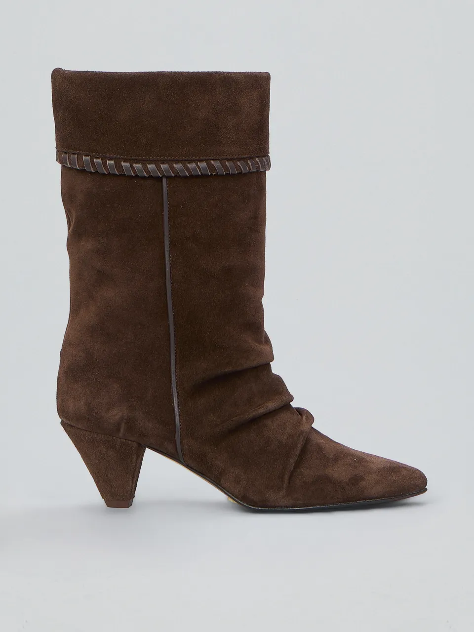 Ovyè Stivali con tacco camoscio stivali moro tacco 6 cm