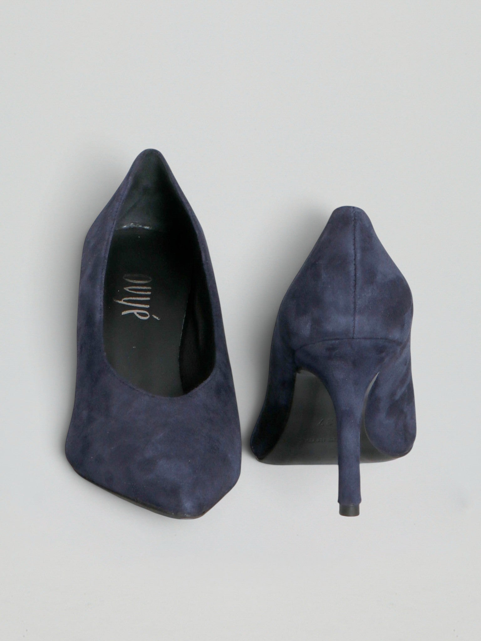 Ovyè Décolleté in camoscio décolleté blu tacco 8 cm