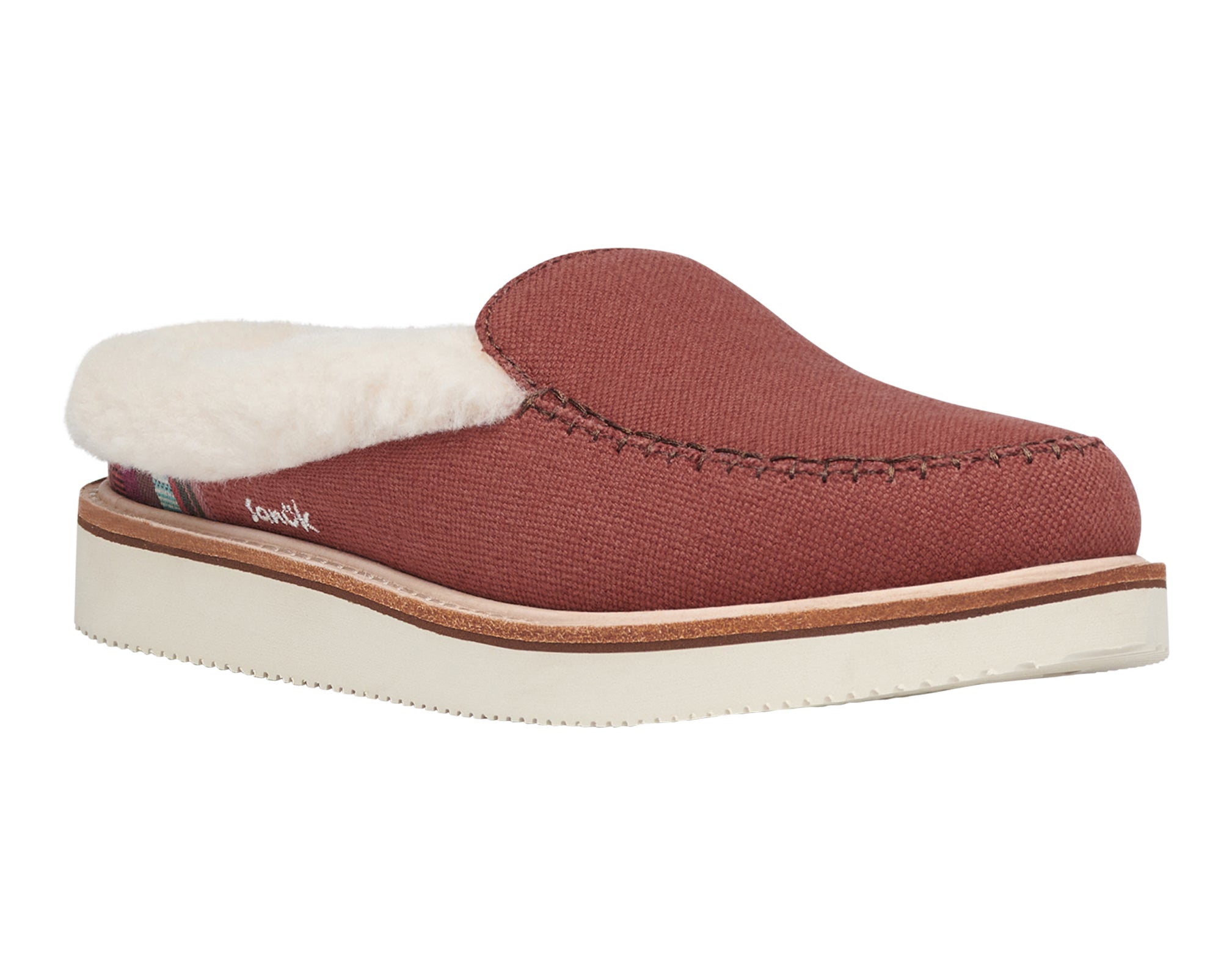 Sanuk Cozy Vibe pantofole donna burnt henna in lana