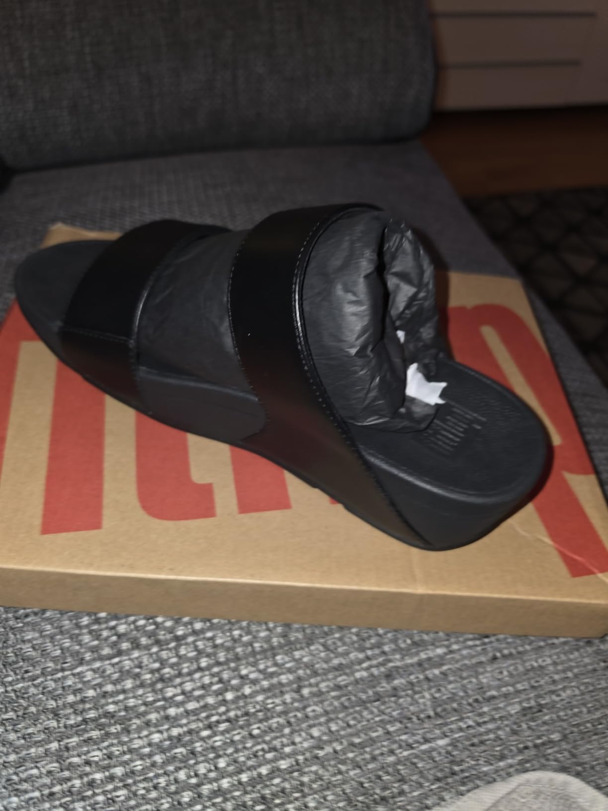 FitFlop Lulu Slide sandali donna pelle nero ergonomici
