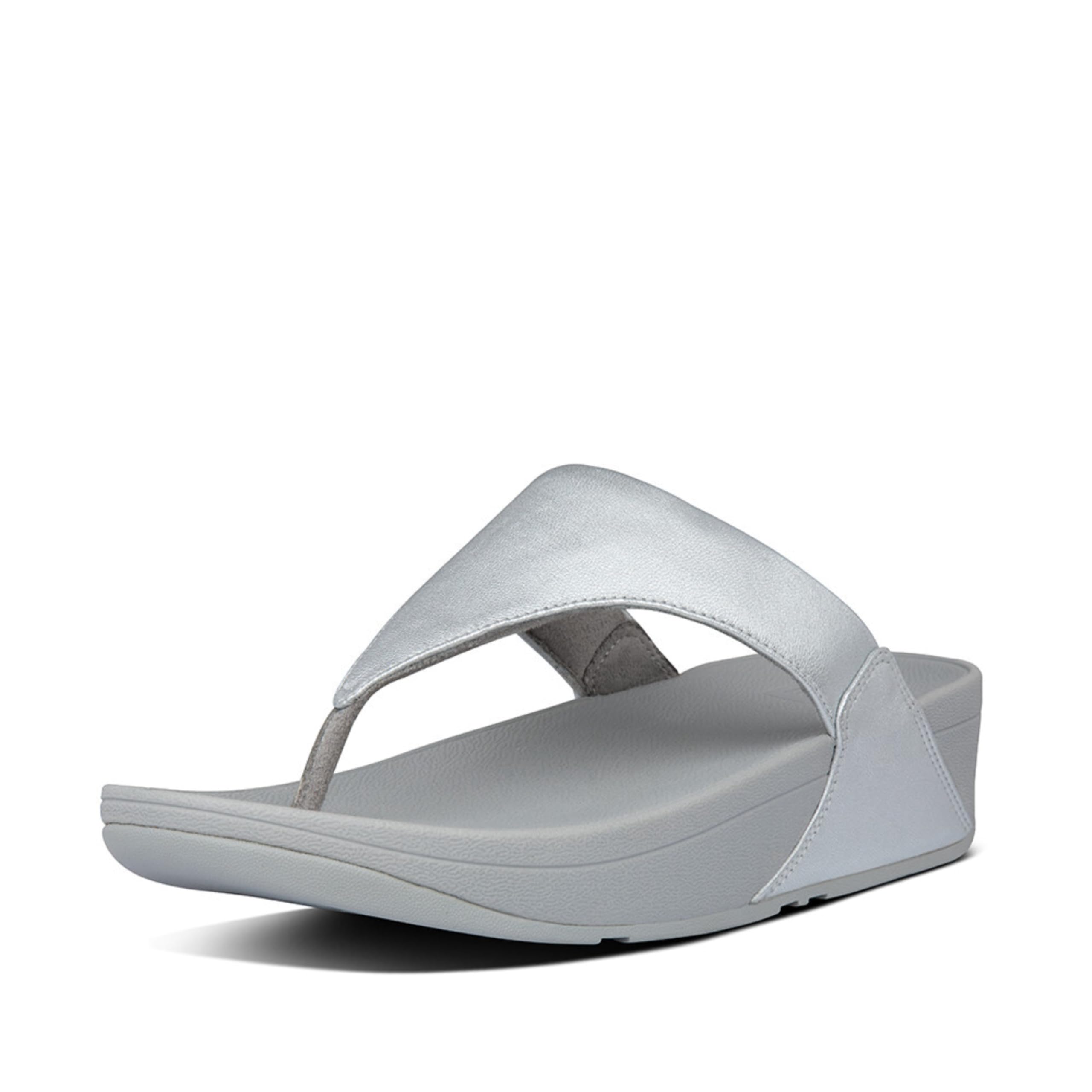 FitFlop Lulu Leather Toepost sandali donna pelle metallizzata