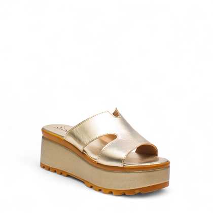 Cinzia Soft Sandali Zeppa Donna Platino Pelle