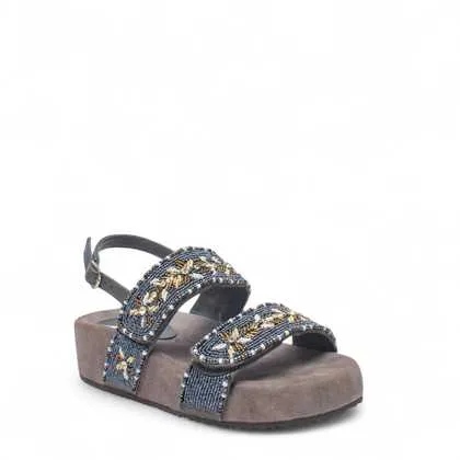 Cinzia Soft Sandali Donna Pelle Grey Multi Fondo Gomma