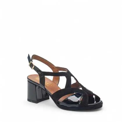 Cinzia Soft Sandali Donna Pelle Nero fondo gomma