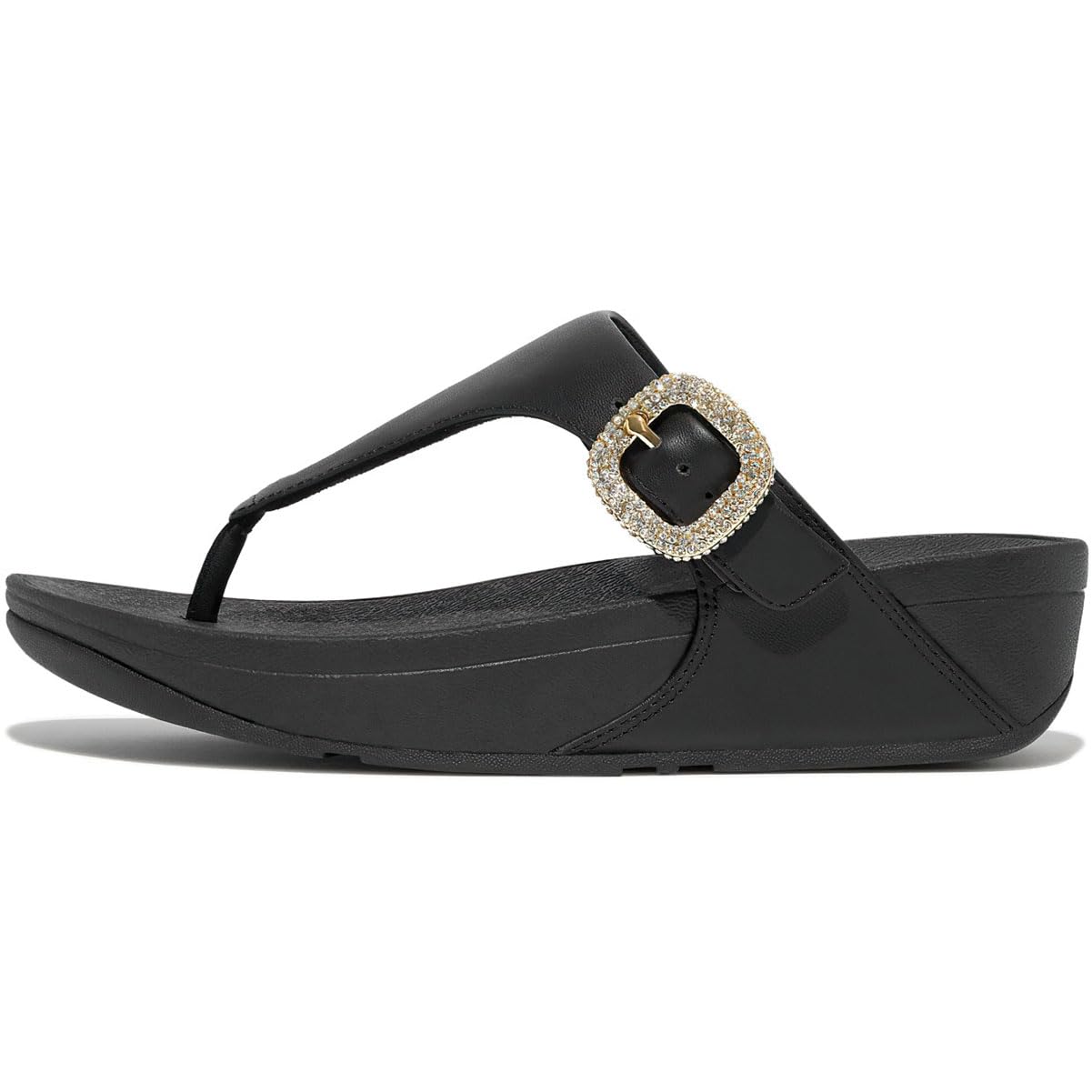 FitFlop Lulu Crystal Sandali Infradito Donna Nero Pelle