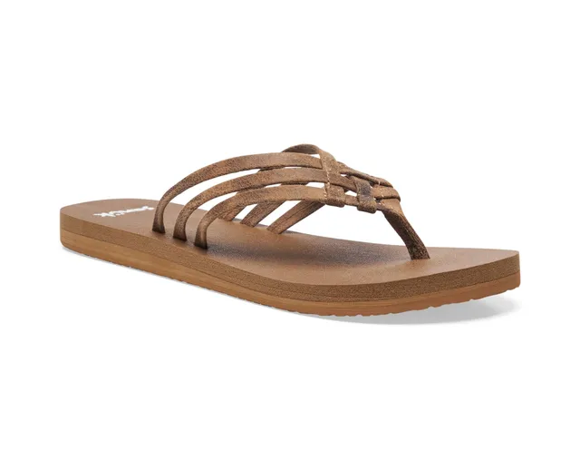 Sanuk Yoga Sandy Novelty sandali donna Ojai Tan memory foam